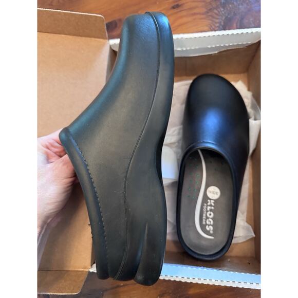 KLOGS USA Black Rubber Slip On Mule Clog Shoe Slip Resistant Mens 11W New In Box - Picture 10 of 12